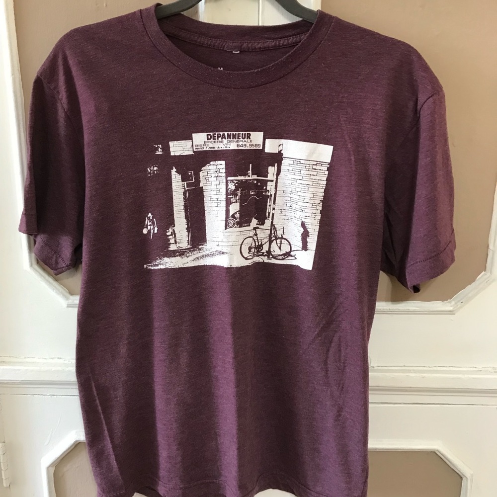 artist-designed printed t-shirt - burgundy